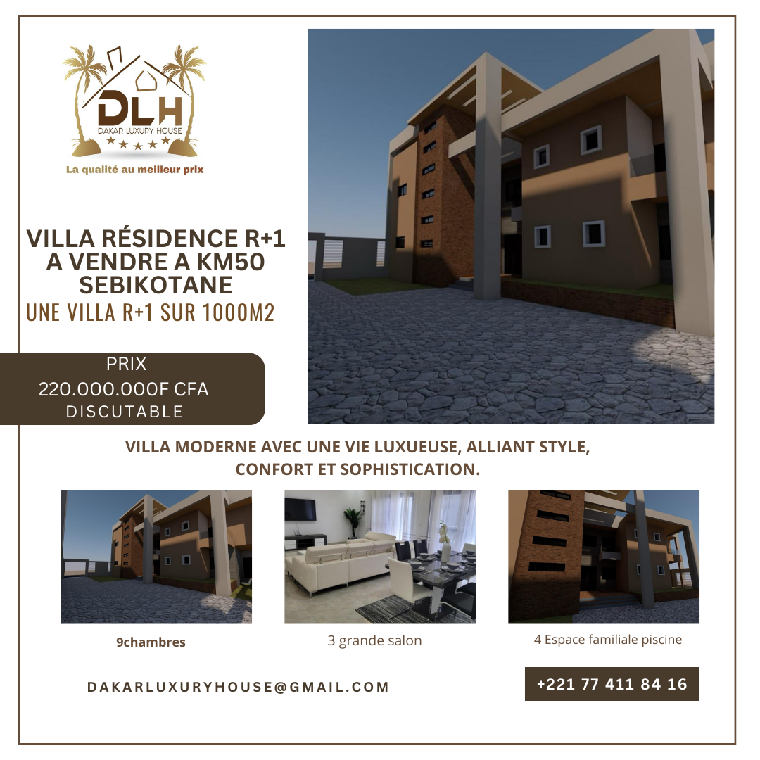 Villa résidence neuf 1000M2 a vendre a km50 KEUR MOUSSA