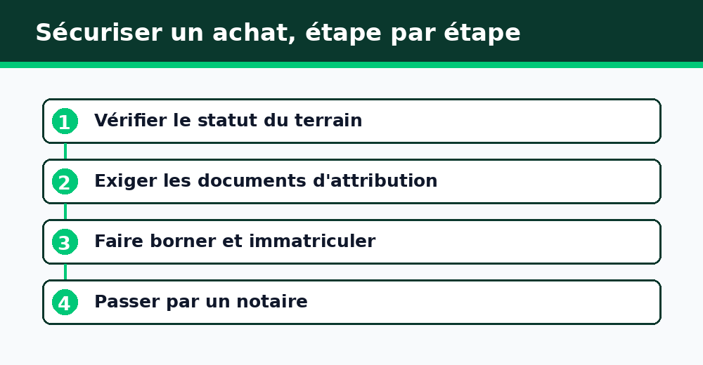 Étapes pour sécuriser un achat de terrain au Sénégal après la réforme foncière