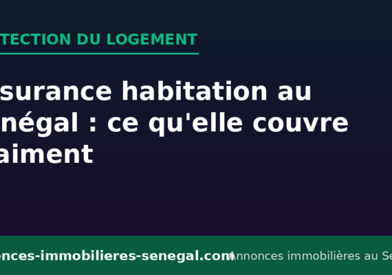 Assurance habitation au Sénégal : ce qu&rsquo;elle couvre, ce qu&rsquo;elle ne couvre pas