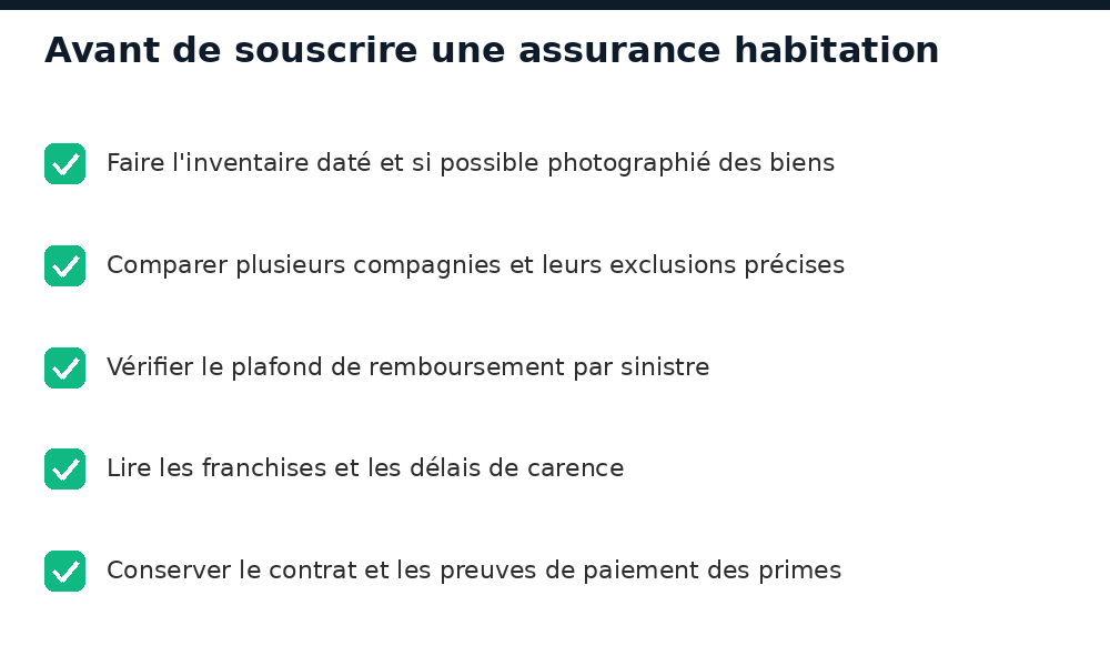 Checklist en cinq points avant de souscrire une assurance habitation au Sénégal