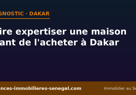 Faire expertiser une maison avant de l&rsquo;acheter à Dakar : diagnostic technique