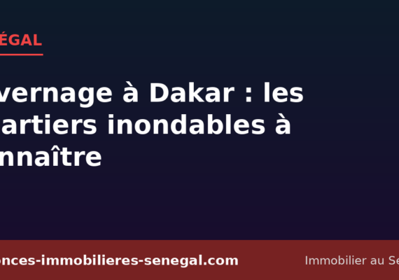 Hivernage à Dakar : les quartiers inondables et les précautions avant d&rsquo;acheter ou louer