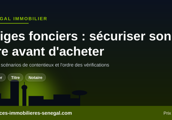 Litiges fonciers au Sénégal : pourquoi ils explosent et comment sécuriser son titre avant d&rsquo;acheter