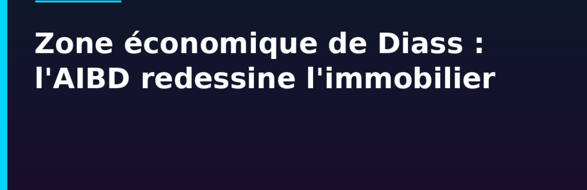 Zone économique de Diass : l&rsquo;AIBD redessine l&rsquo;immobilier près de Dakar