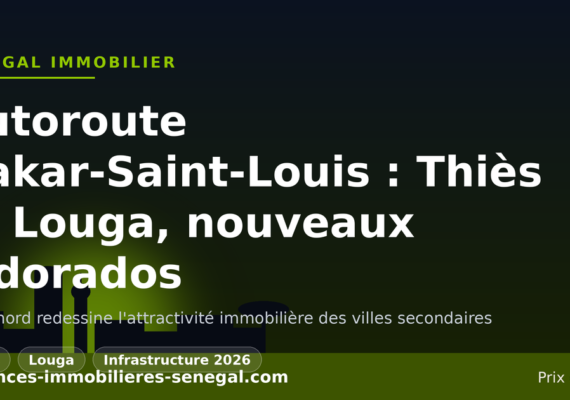 Autoroute Dakar-Saint-Louis : Thiès et Louga, les nouveaux eldorados immobiliers de 2026