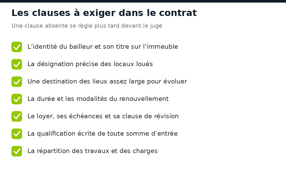 Liste des clauses à exiger dans un contrat de bail commercial au Sénégal avant de signer